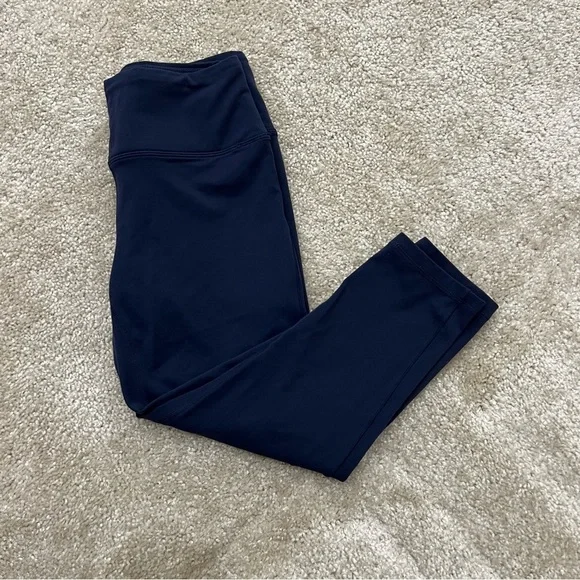 prAna Capri Yoga Active Pants Leggings Navy Blue Size Medium Gym, - Picture 12 of 15